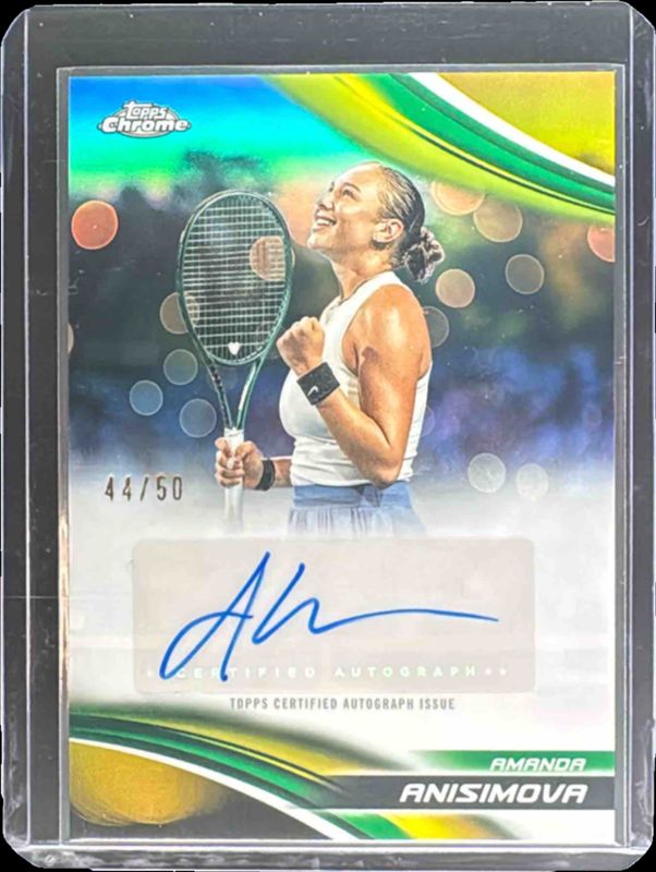 2025 Topps Chrome #CA-AAA Chrome Autographs II - Gold Refractor /50
