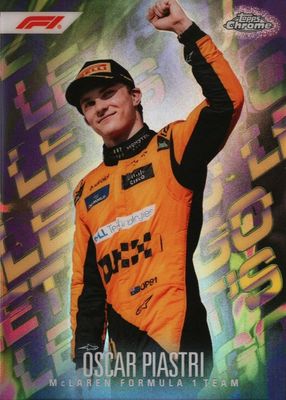 Oscar Piastri 2024 Topps Finest Formula 1 #8 Common - Gold