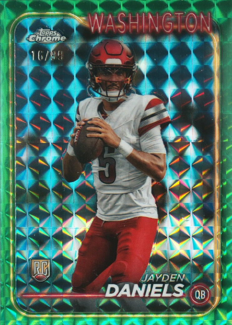Jayden Daniels 2024 Topps Chrome #201 Green Geometric