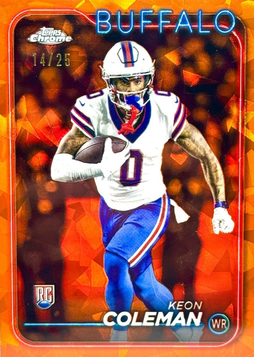 Keon Coleman 2024 Topps Chrome #209 Orange Refractor /25 Price