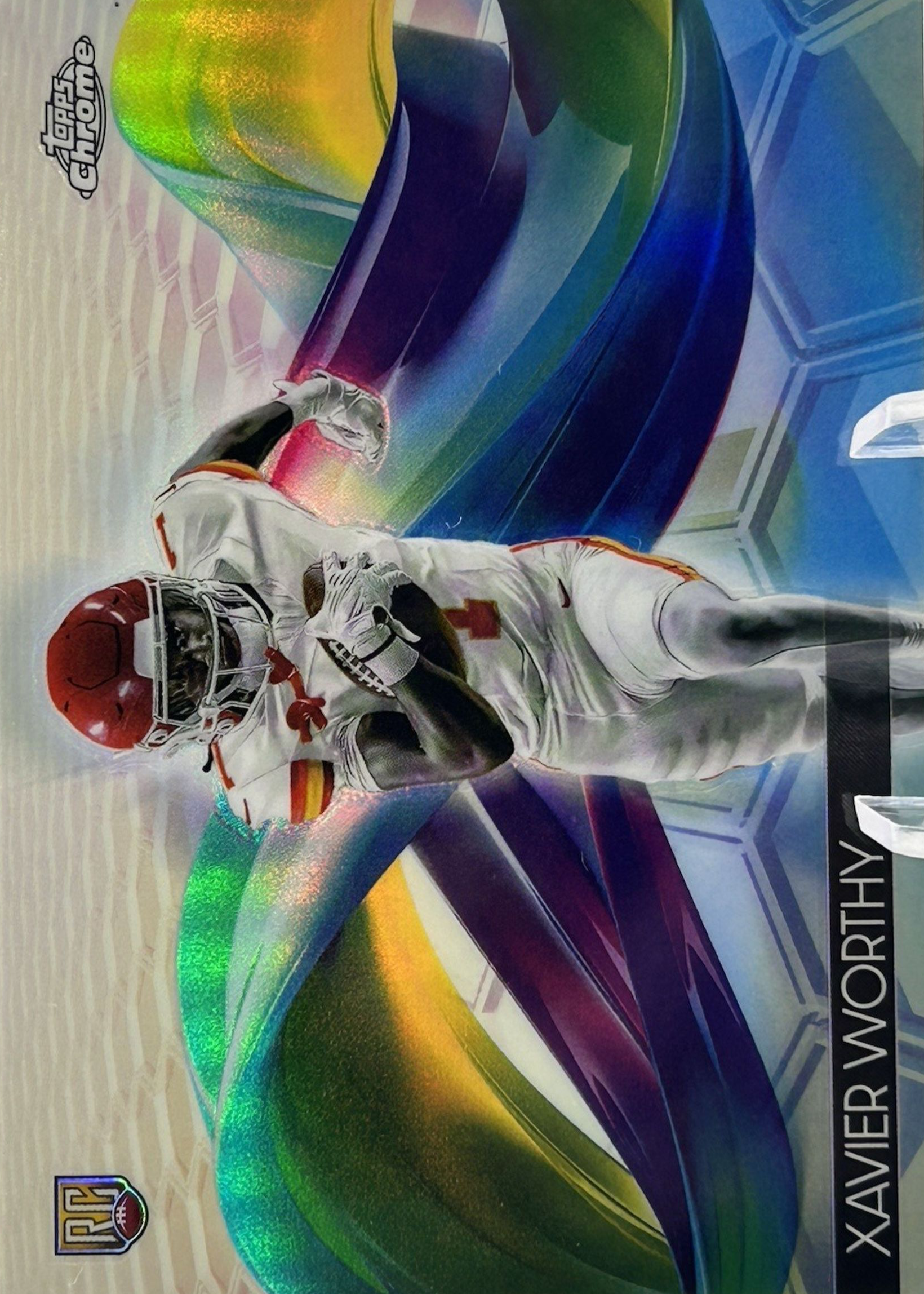 Xavier Worthy 2024 Topps Chrome #H-18 Helix /(SSP) Price Guide