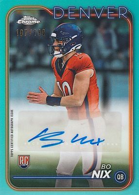 2024 Topps Chrome #RA-BNI Rookie Auto - Aqua Refractor /199