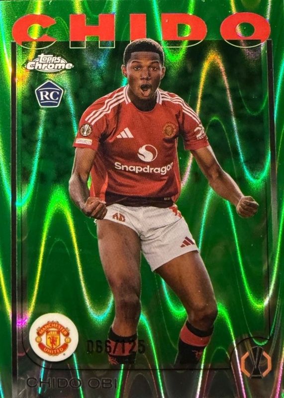 2024 Topps Chrome UEFA Club Competitions #14 Neon Green RayWave Refractor /125