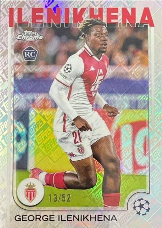 George Ilenikhena 2024 Topps Chrome UEFA Club Competitions #185 Toppsfractor /52 Rookie RAW