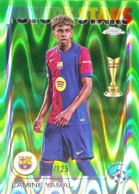 2024 Topps Chrome UEFA Club Competitions #27 Neon Green RayWave Refractor /125