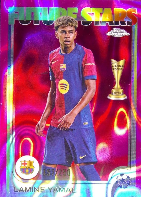 2024 Topps Chrome UEFA Club Competitions #27 Pink Lava Refractor /250