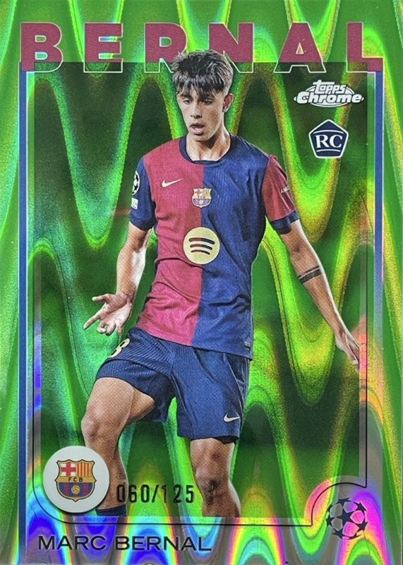 2024 Topps Chrome UEFA Club Competitions #39 Neon Green RayWave Refractor /125