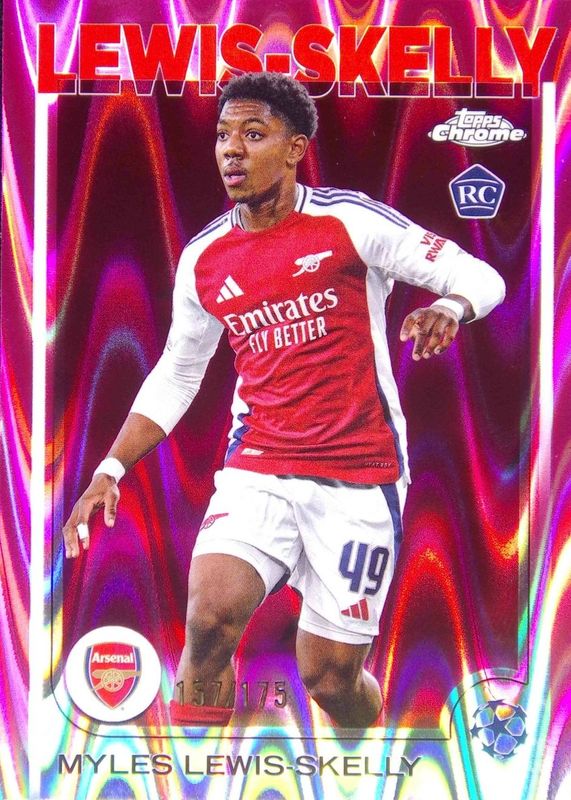 2024 Topps Chrome UEFA Club Competitions #154 Neon Pink RayWave Refractor /175