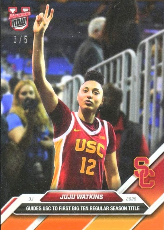JuJu Watkins 2024 Bowman U Now #78 Orange /5 RAW