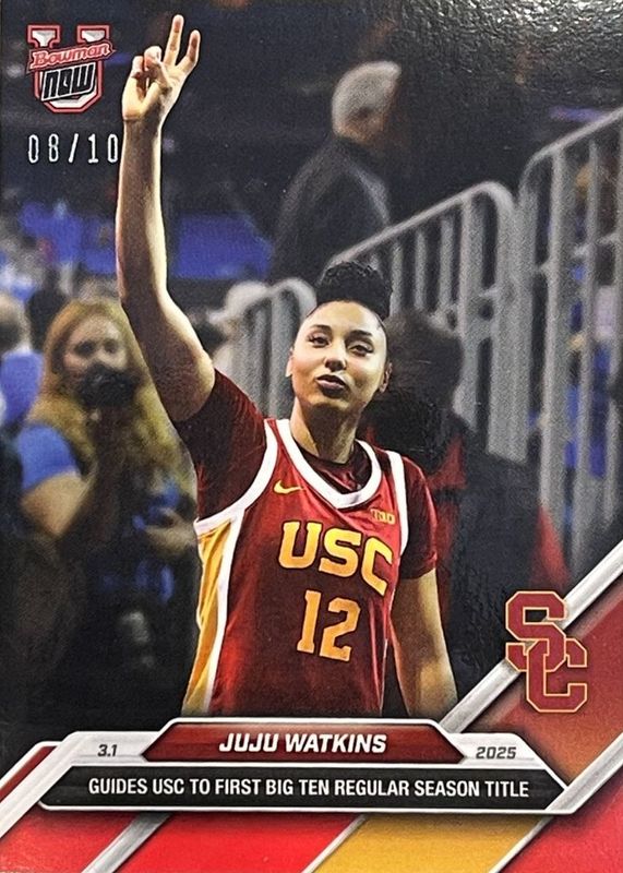 JuJu Watkins 2024 Bowman U Now #78 Red /10 RAW