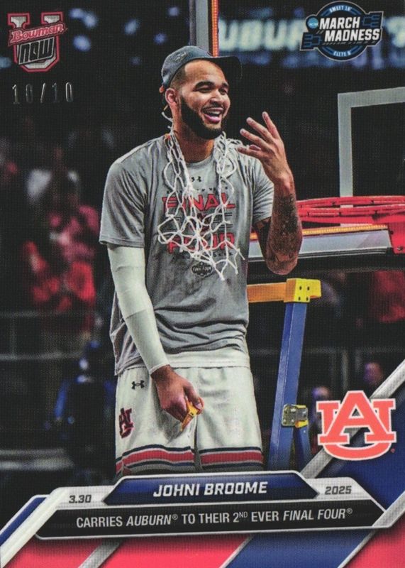 Johni Broome 2024 Bowman U Now #105 Red /10 (Print Run: 661) RAW