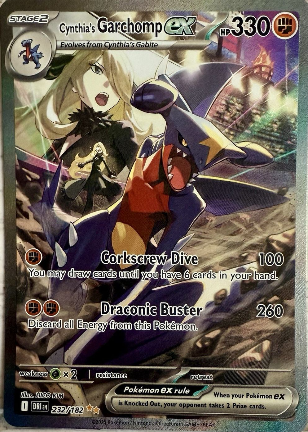 pokemon garchomp card 087/063}Cynthia's ex Garchomp ex concept for A2a