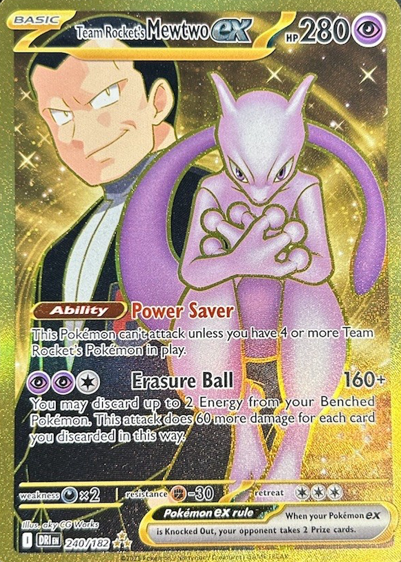 [美品]Team Rocket Mewtwo EX Pokemon Trading Card Games Team Rockets Mewtwo EX Box