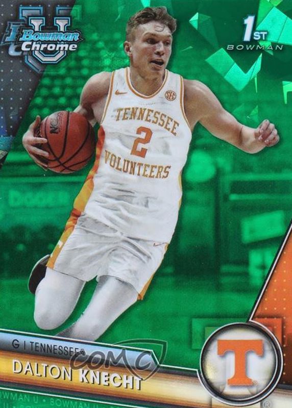 Dalton Knecht 2023 Bowman Chrome University Sapphire Edition #48 Green /99 (1st) RAW