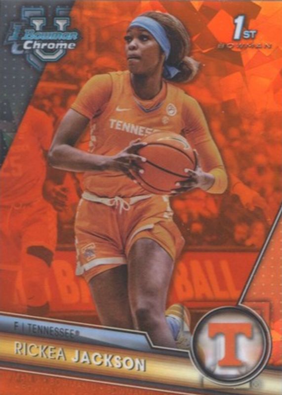 Rickea Jackson 2023 Bowman Chrome University Sapphire Edition #77 Orange /25 (1st) RAW