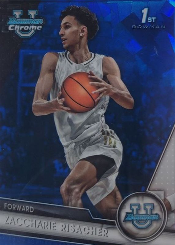 Zaccharie Risacher 2023 Bowman Chrome University Sapphire Edition #9 Base (1st) RAW