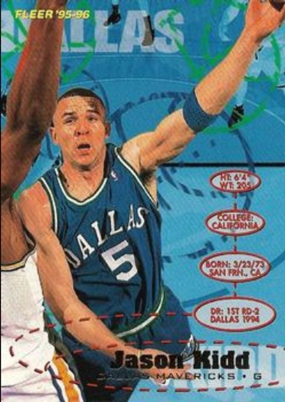 Jason Kidd 1995 Fleer #36 Base RAW
