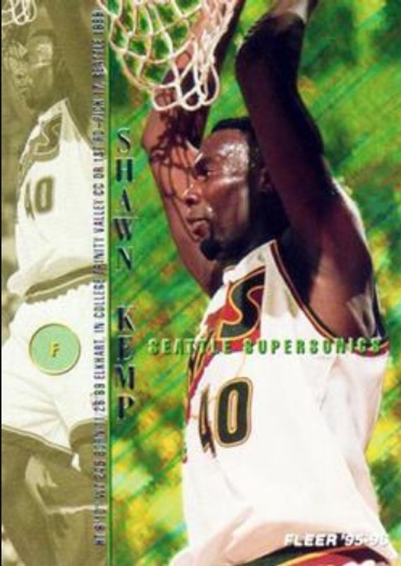 Shawn Kemp 1995 Fleer #254 Base RAW