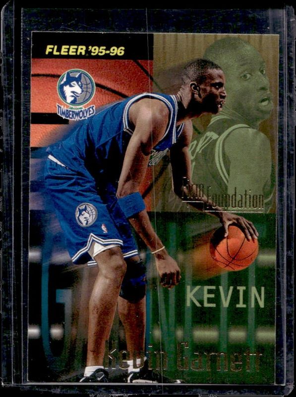 Kevin Garnett 1995 Fleer #335 Base Rookie RAW
