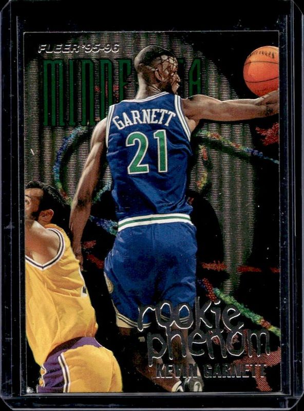 Kevin Garnett 1995 Fleer #1 Rookie Phenom RAW