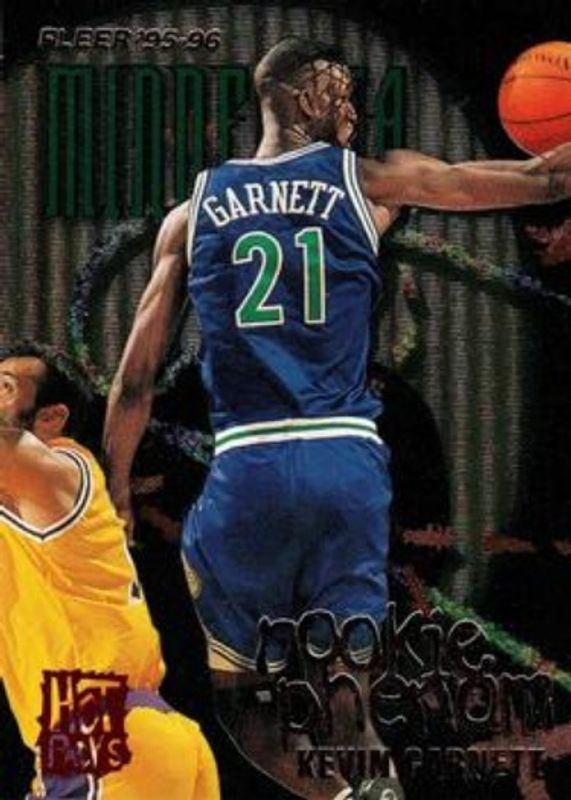 Kevin Garnett 1995 Fleer #1 Rookie Phenom - Hot Pack RAW