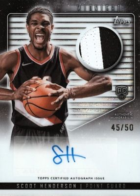 2023 Topps Midnight #RJA-SH Rookie Jersey Autographs - Moon Beam /50