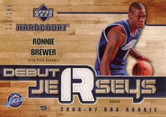 2006 Upper Deck Hardcourt #DJ-RB Debut Jerseys /199