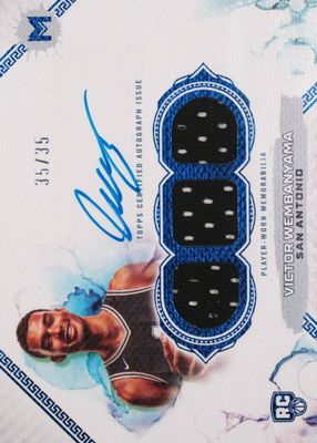 2023 Topps Motif #101 Rookie Triple Relic Autographs - Ultramarine Blue /35