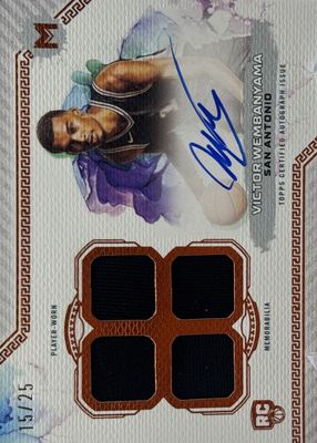 2023 Topps Motif #MQA-VW Rookie Quad Relic Autographs - Cadmium Orange /25