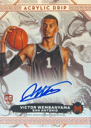 Victor Wembanyama 2023 Topps Motif #ADA-VW Acrylic Drip Autographs