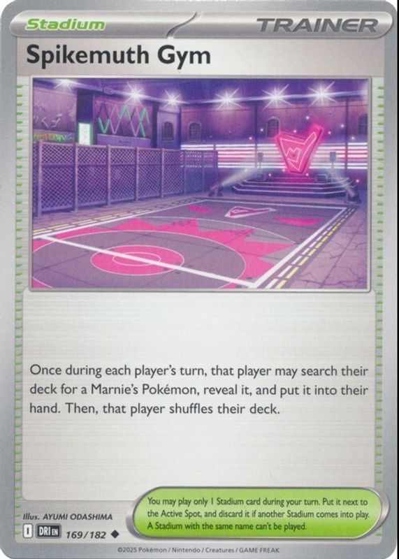 Spikemuth Gym 2025 Scarlet & Violet: Destined Rivals #169/182 Base RAW TCG (LIGHTLY PLAYED)