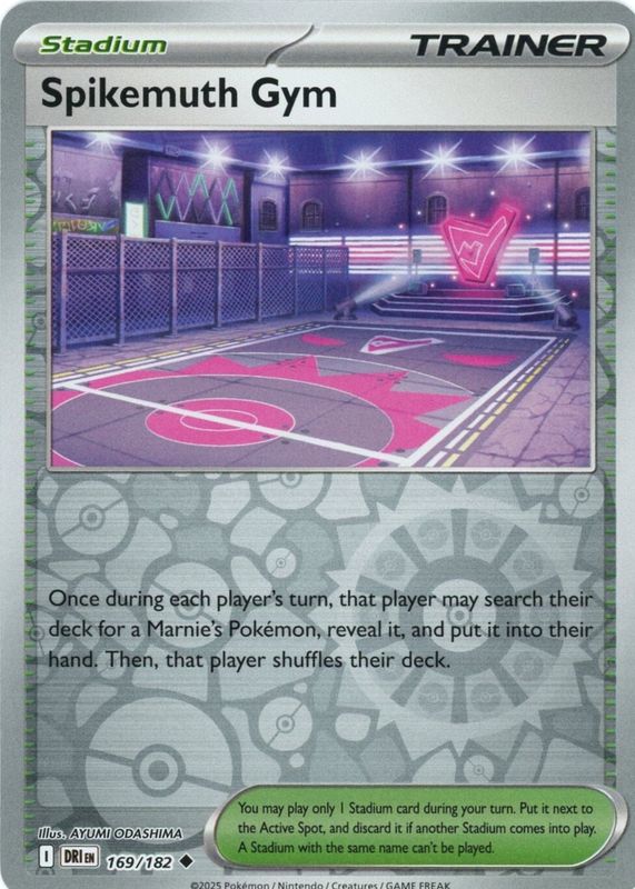 Spikemuth Gym 2025 Scarlet & Violet: Destined Rivals #169/182 Reverse Holo RAW TCG (NEAR MINT)