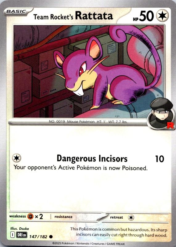 Team Rocket's Rattata 2025 Scarlet & Violet: Destined Rivals #147/182 ...