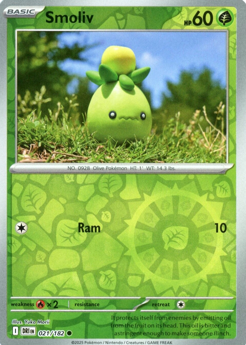 smoliv pokemon card Pokmon TCG: Scarlet & VioletPaldean Fates Mini Tin 019/197 / Common Card Type / HP / Stage Smoliv 020/198 - Reverse Holofoil