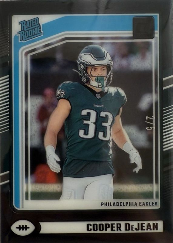 Cooper DeJean 2024 Clearly Donruss #72 Black /5 Rookie RAW
