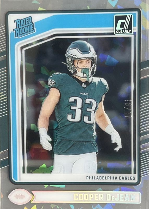 Cooper DeJean 2024 Clearly Donruss #72 Ice /17 Rookie RAW