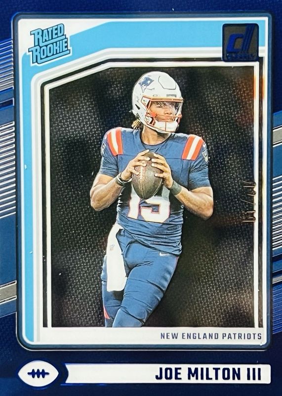 Joe Milton III 2024 Clearly Donruss #97 Blue /49 Rookie RAW