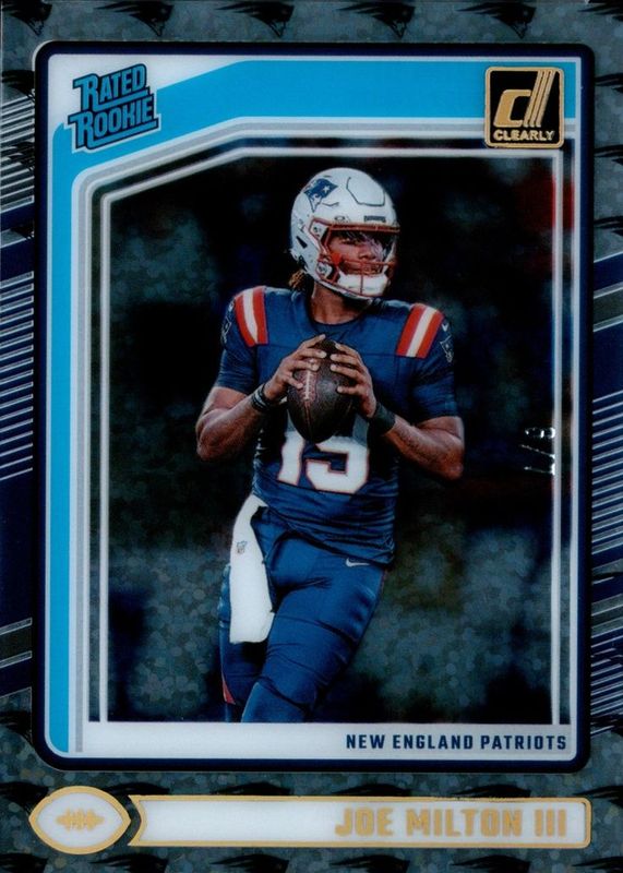 Joe Milton III 2024 Clearly Donruss #97 Team Logos /7 Rookie RAW