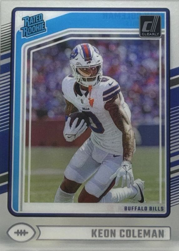 Keon Coleman 2024 Clearly Donruss #67 Base Rookie RAW