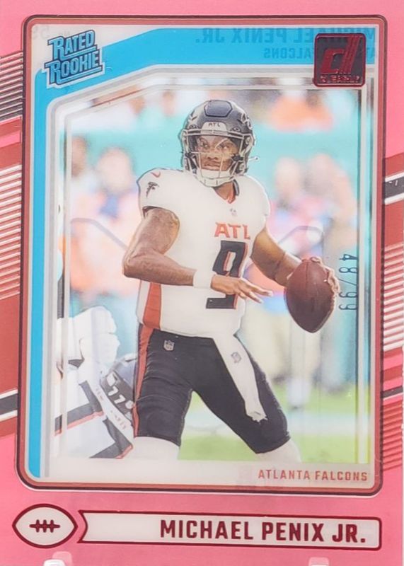 Michael Penix Jr. 2024 Clearly Donruss #59 Red /99