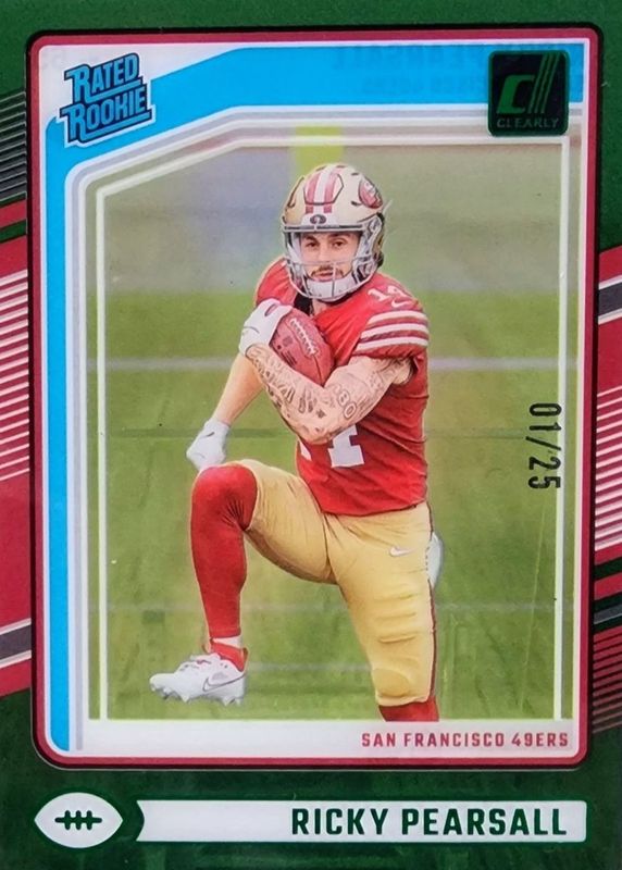 Ricky Pearsall 2024 Clearly Donruss #65 Green /25 Rookie RAW