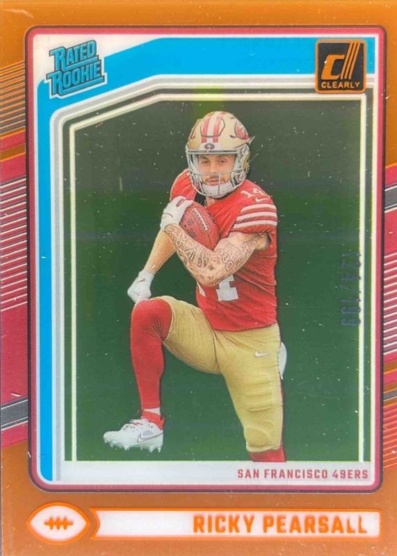 Ricky Pearsall 2024 Clearly Donruss #65 Orange /199 Rookie RAW