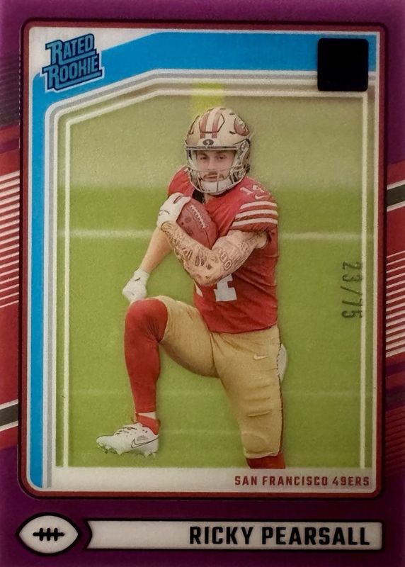 Ricky Pearsall 2024 Clearly Donruss #65 Purple /75 Rookie RAW