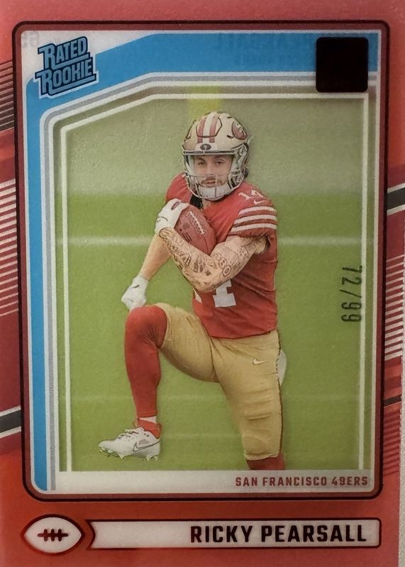 Ricky Pearsall 2024 Clearly Donruss #65 Red /99 Rookie RAW