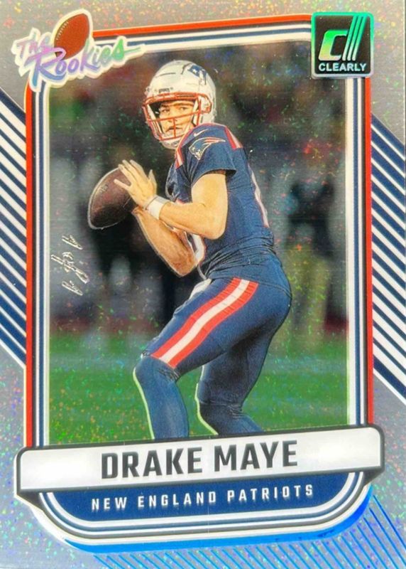 Drake Maye 2024 Clearly Donruss #3 Clearly The Rookies - Platinum /1 RAW