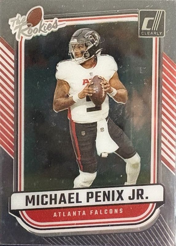 Michael Penix Jr. 2024 Clearly Donruss #9 Clearly The Rookies RAW