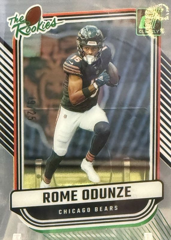 Rome Odunze 2024 Clearly Donruss #11 Clearly The Rookies - Green /25 RAW
