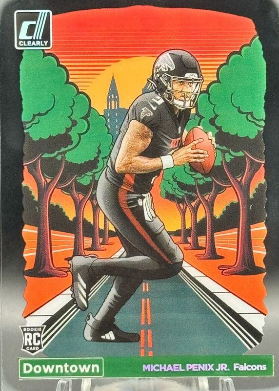 Michael Penix Jr. 2024 Clearly Donruss #14 Downtown /(SSP) Rookie RAW