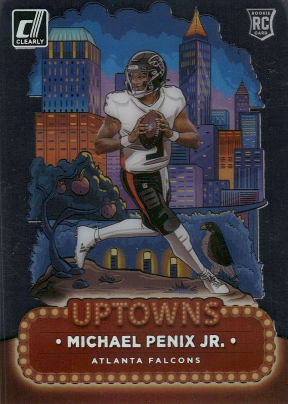 Michael Penix Jr. 2024 Clearly Donruss #8 Uptowns /(SSP) Rookie RAW