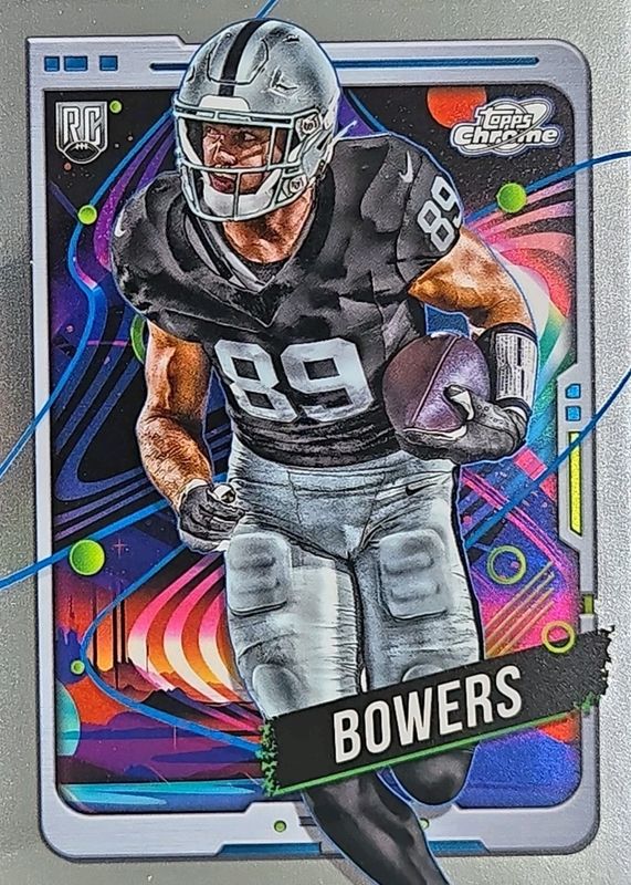 Brock Bowers 2024 Topps Chrome Cosmic #149 Base Rookie RAW